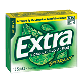 Extra  spearmint sugar free gum Left Picture